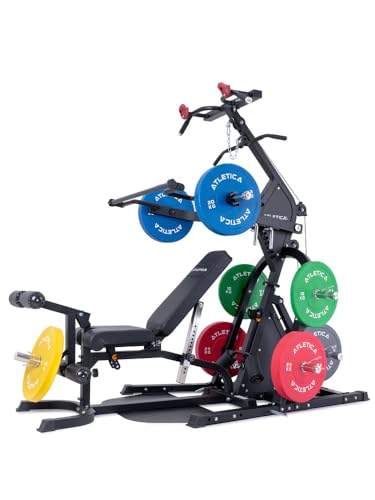 ATLETICA Triton | Multigym Triplex Station | Ganzkörpertraining auf kompakten Raum | Latzugstation mit Klimmzugstange | Hebelarme Variants Triton Basic