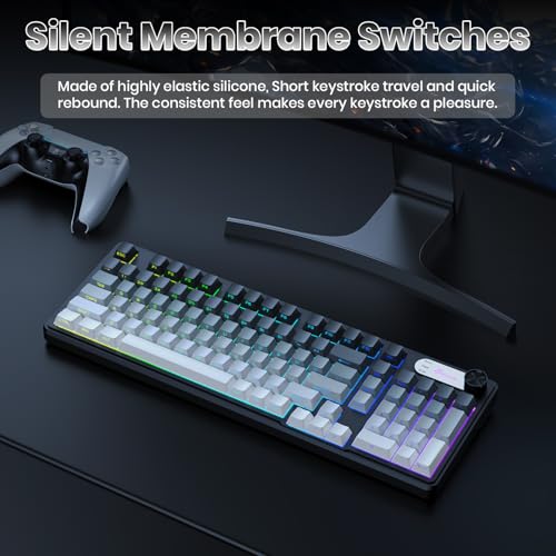 Teclado Gamer G98X Wireless Membrana RGB 2.4GHz USB-C miniatura 4