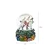 Christmas Glass Snow Globe Polystone Water Globe with Music for Holiday Santa Claus and Snowman