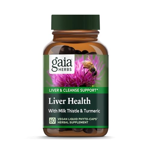 Gaia Herbs Liver Health - Liver Supplement with Milk Thistle, Turmeric Root with Curcuminoids,Schisandra, and Licorice Root for Liver and Cleanse Support-60 Vegan Liquid Phyto-Capsules(30-Day Supply)