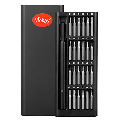 Precision Screwdriver Set, 24 in 1 Magnetic Driver Bit Set, Mini Pocket Screwdriver Repair Tool Kit with Premium Quality Aluminum Case for Electronics/Smartphone/Tablet/PC/Eyeglasses