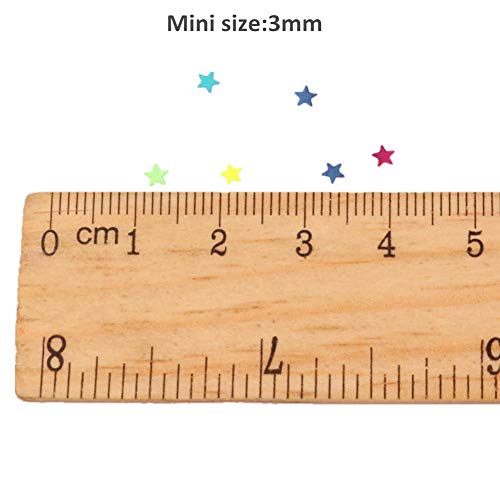100g Iridescent Star Shaped Sequins Glitter Flat PVC Star Sequins Paillettes for Scrapbooking Embellishment Card Making Jewelry Making Nail Manicure Decorartions (Multi) - Image 3