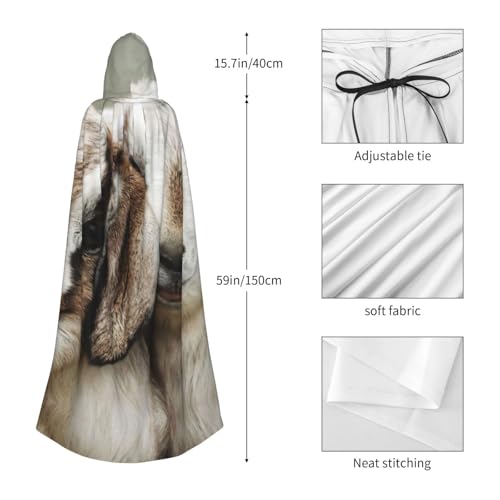Cape à capuche imprimé chèvre EdWal costume durable sorcière - 5