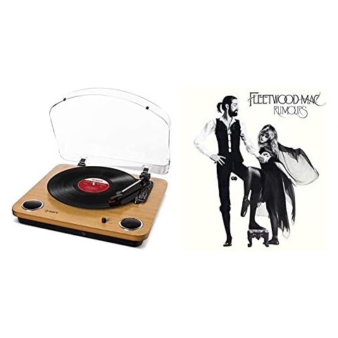 ION Audio Max LP - Vinyl Record Player/Turntable with Built In Speakers, USB Output for Conversion and Three Playback Speeds - Natural Wood Finish & Rumours [VINYL] Cover