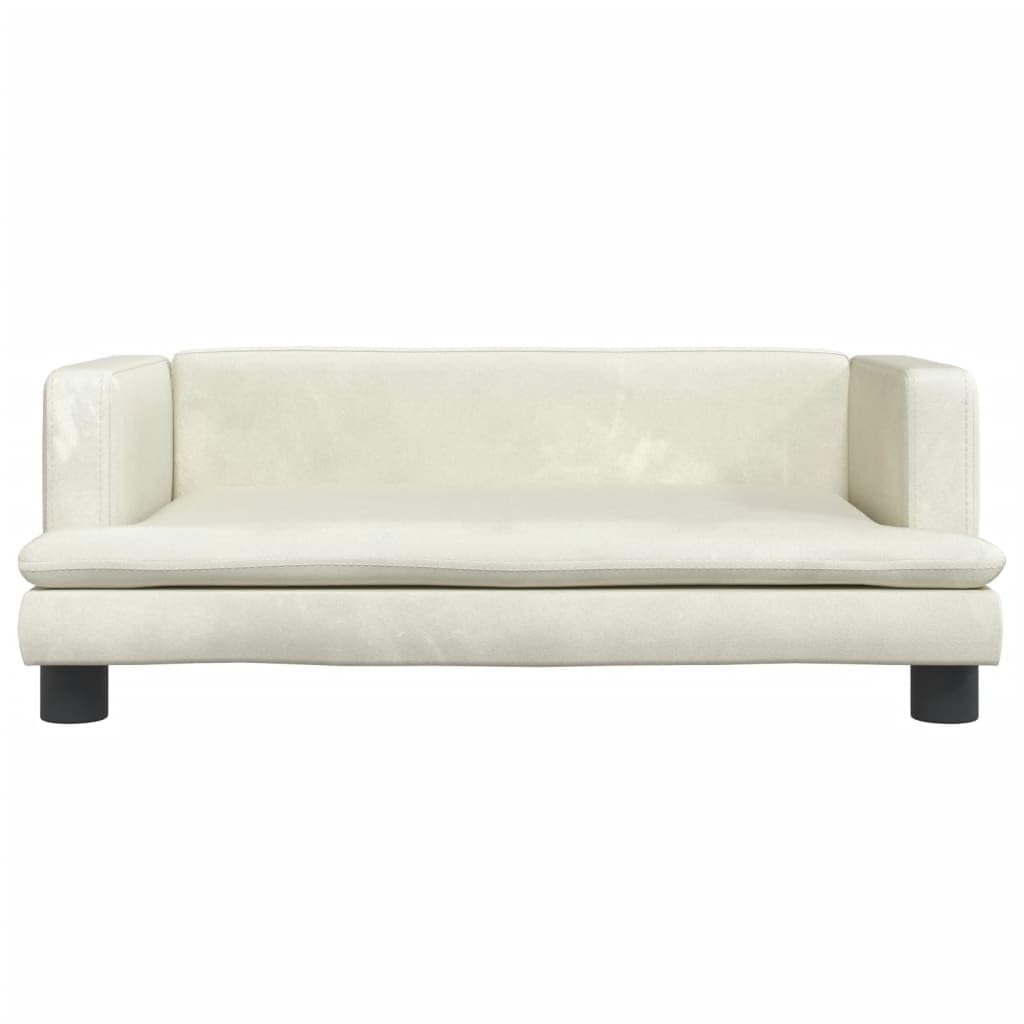 Homgoday Canapé pour enfants, crème 80 x 45 x 30 cm, en velours, canapé, salon, canapé, salon, canapé, canapé, jardin, salon, terrasse extérieure, mobilier