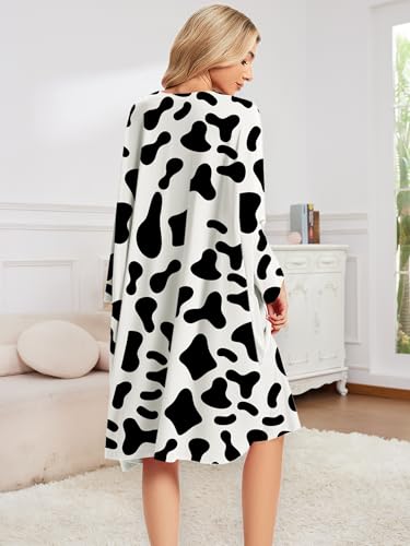 Image of CRIPOM Plus Size Moo Moos for Women Oversized Sleep Shirts for Women Oversized Nightgown with Pocket Fit S-5XL