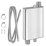 Inscrip Auspuffschalldämpfer-Set, 24 mm Auspuffschalldämpfer, verbesserter Schalldämpfer mit Abgasschlauch und 2 Klammern für Generator, Edelstahl-Auspuffrohr für Luft-Diesel-Schlauchheizung (200cm)