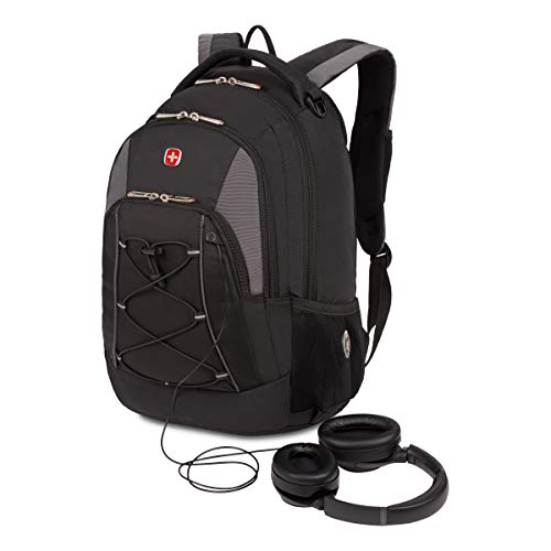 Swissgear 1186 Bungee Backpack, Black/Grey, 17-Inch #TOP6