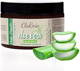 ClaRose Vegan Premium Hair Spa Hydrating Mask with 100% natural Aloe Vera and wild Mint Oil for thirsty hair; 350ml