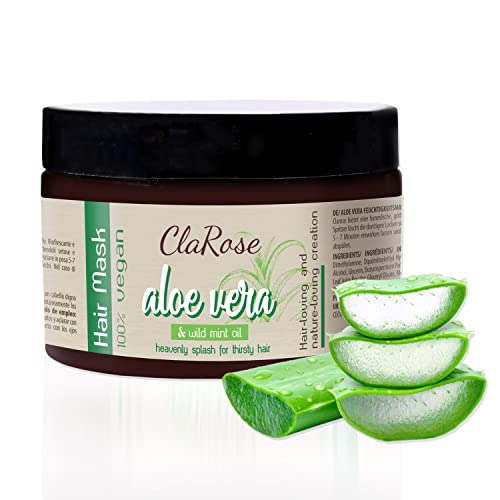 ClaRose Premium Hair Spa Masque hydratant vegan, enrichi en aloe vera 100 % naturel et huile de menthe des champs, pour cheveux déshydratés, 350 ml Cover