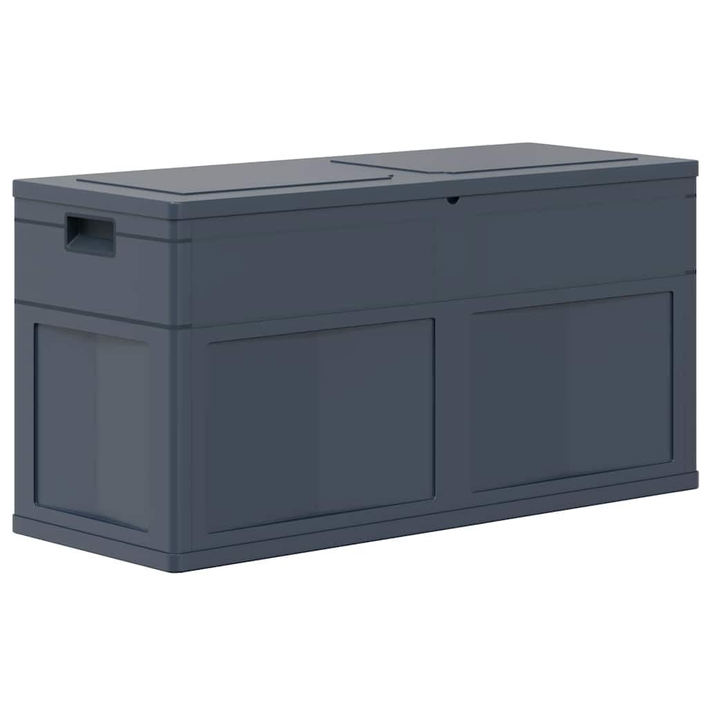Outdoor Aufbewahrungsbox 320L Gartenbox Schwarz Stauraum für Kissen Decken Werkzeuge robuste Kunststoff Truhe mit Holzoptik für Innen und Außen