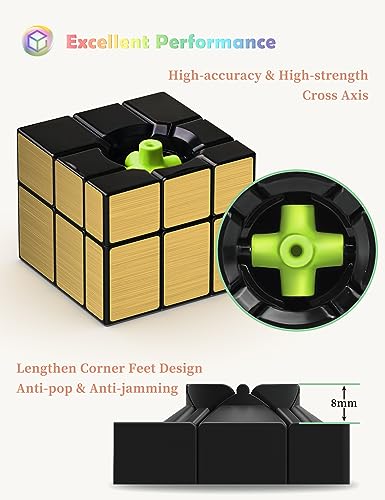 Speedcube Roxenda Zauberwürfel Set mit Mirror Cube und S Cube