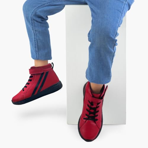 Image of KazarMax Hopits Kids Boys and Girls Ankle Length | High Top | Slip-on Sneakers Shoes | Lightweight | Outdoor Shoes Collection