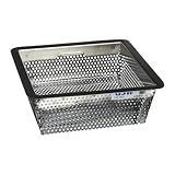 Leyso Stainless Steel Floor Sink Basket, Square Screens Strainer, Sink Drain Cover 8-5/8' x 8-5/8”...