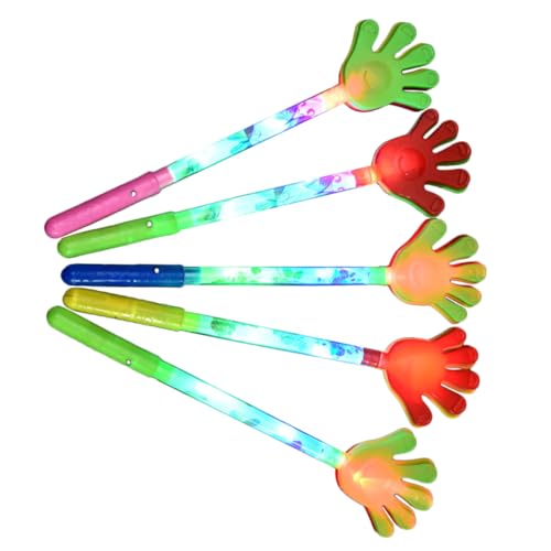 STOBAZA 5 piezas Palmas Luminosas de Mano para Juguetes de Aplausos con Cinco Dedos Herramientas de Animación para Fiestas y Conciertos