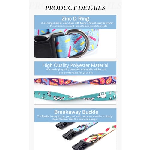 COSYHOMELONDON Dog Collar for Small Dogs Cute Small Medium Large Dog Pet Collar, with Floral Patterns - Image 4
