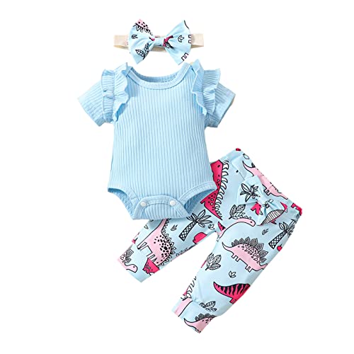 Image of VINUOKER Preemie Newborn Baby Girls Outfits set long Sleeve Cotton Pants Sets Infant Fall Winter Clothes