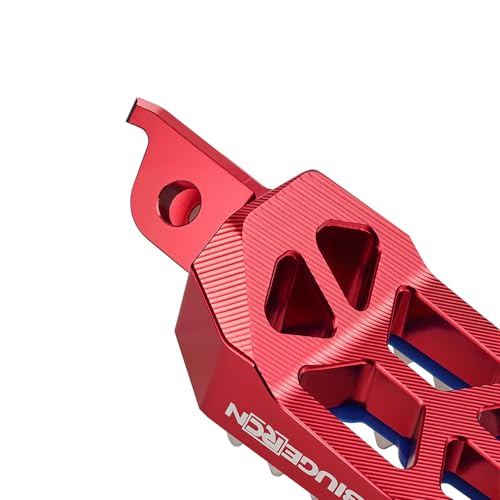 Image of JFG RACING Dirt Bike Foot Pegs,Double Deck CNC Rest Pedal Footpegs for CR125 CR250 02-11 /CRF150R 07-24 /CRF250R 04-24 /CRF300L 21-24 /CRF450R 02-24 /CRF250X CRF450X CRF250RX CRF450RX-Red