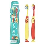 Colgate hum Kids Smart Manual Replacement Toothbrush Pack, Yellow & Coral - 2 Count