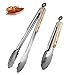Extodry Robuste Küchenzange-Grillzange Edelstahl,leicht zu Haltender-Hitzebeständigen Holzgriffen Kochzange,Zum Fleisch,Spaghetti,Wurstzange,Zubehör für Küchenutensilien aus Metall
