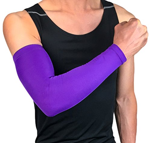Baijiaye Unisexe Sport élasticité Anti-dérapant De Bras Soutien Manchon De Compression Souple Et Respirante Anti-UV Protège De Coude 1 Pièce Cover