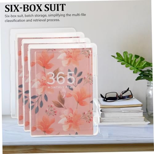 Organiseurs de documents plastique rigide avec couvercle boîte de rangement - 8