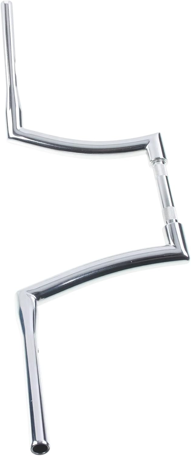 A-Premium 12 Inch Chrome Handlebars Compatible with Harley-Davidson Bad Boy, Blackline, Breakout, Deluxe, Disc Glide, Dyna Glide, Fatboy Lo, Forty Eight, Freewheeler