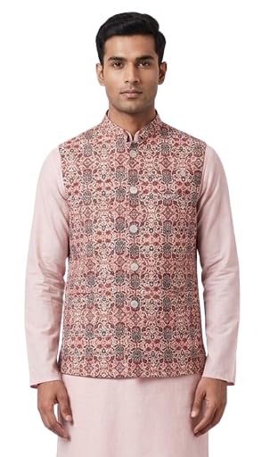 zamtail Men's Nehru Jacket (Modi Waistcoat) with Inner Pocket | Comfortable Inner Lining | Bandhgala Sleeveless Regular Fit | Festive, Wedding & Casual Wear-picture-45