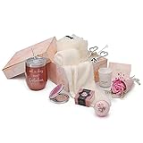 Birthday Gifts for Women Relaxing Spa Gifts for Mom Grandma Wife Sister Daughter Aunt Coworker Fun BFF Gifts Unique Female Friends Holiday Wine Gifts Basket Includes 11 Piece Bath Sets