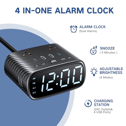 XBA Power-Strip Alarm Clock with USB