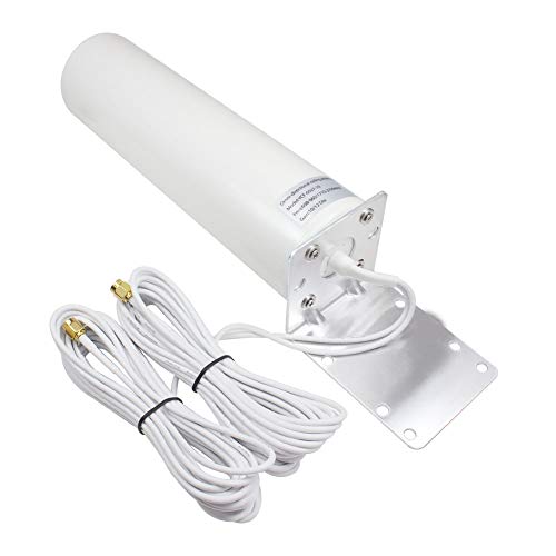 High Gain 10-12Dbi Dual Sma Male 698-2700 Mhz 3G/4G Lte Omni-Directional Outdoor Pole/Wall Mount Antenna For Mobile Cell Phone Cellular 4G Lte Router Modem Gateway #TOP1