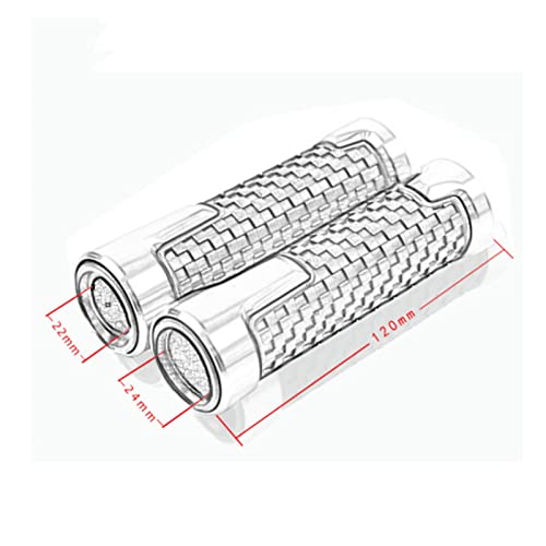 Poignée de guidon de moto en aluminium CNC anodisé argent - 2