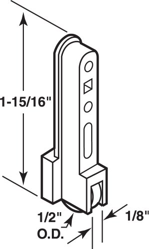 Rodamiento para ventana corredera Prime-Line G 3003 con soporte de nailon pack de 4 3