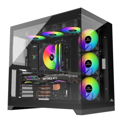 INFINIARC RTX 5060 GAMING DESKTOP PC (CUBE Case, H610 Wi-Fi Motherboard, RTX 5060 8GB GPU, Intel Core i5 CPU, 16GB DDR4 RAM, 1TB SSD M.2, Digital ARGB Air Cooler, 750W Gold PSU, Windows Pro) Black