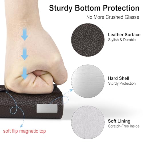 Image of RayLove Ultimate Glasses Case Kit, Hard Shell Sunglasses and Eyeglass Case with Cleaning Cloth, Screwdriver, Ear Hooks