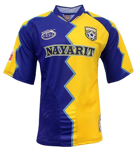 Nayarit Mexico Soccer Jersey Color Blue-Yellow Arza Design (X-Large)