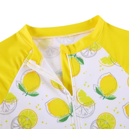 Image of Funnycokid Girls Swimsuit Kids Bathing Suit Rashguard Swimwear Long Sleeve 3 Piece Toddler 3-7 Years