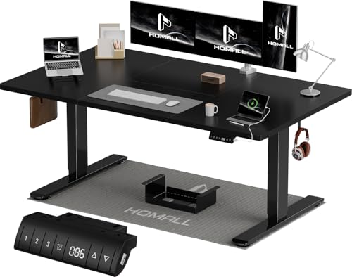 Homall Bureau Assis Debout Électrique 140x70 cm Bureau Réglable e...