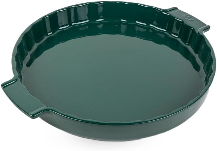 Green Forest Ceramic Tart Dish, 30cm