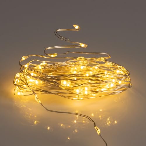LED Draht Lichterkette warm weiß - 795 cm / 160 LED - Deko Beleuchtung mit...