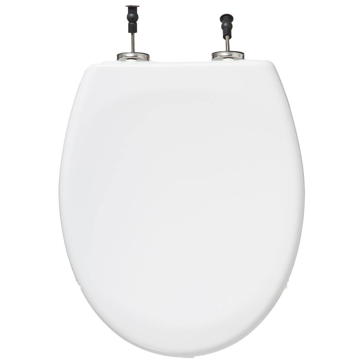 Abattant WC blanc thermodur lunette de toilette charnière inox