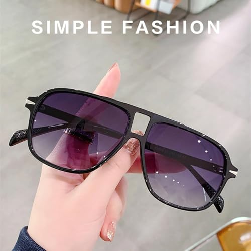 Lunettes de soleil rétro double pont de qualité supérieure et verres dégradés - 2