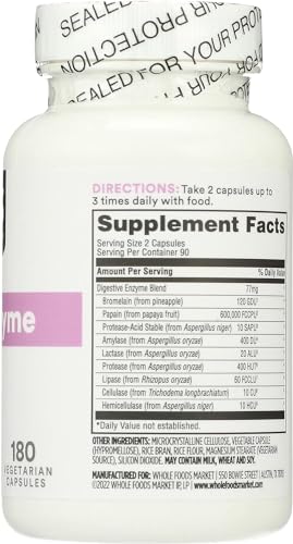 Image of Whole Foods Market, Wholezyme, 180 Count (Pack of 2)