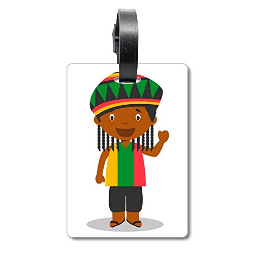 Étiquette de valise Jamaïque Sauvage Noir pour bagage