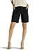 LEE Women's Relaxed Fit Diani Knit Waist Bermuda Short, Black, 10