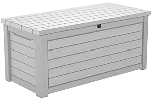 Keter 246838 White 165-Gallon Resin Outdoor Storage Deck Box