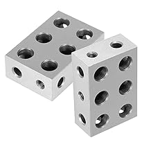 1-2-3 Blocks Matched Pair 11 Holes Hardened Steel HRC 58-60 123 Precision Machinist Set Up Blocks 123 2-Pack