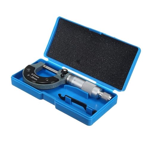 Outside Micrometer 0-25mm 0.01mm Outside Micrometer Caliper Precision Gauge Vernier Caliper Metric Gauge Micrometer Accurate Measuring Tool 63