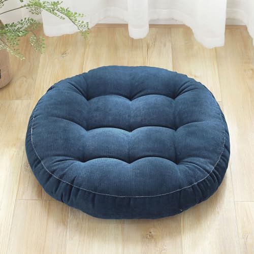 Coussin Rond Imperméable Pour Chaise D'extérieur - 80 X 80 Cm - Marron - Épais - Pour Jardin, Canapé, Balancelle, Chaises De Relaxation - Coussins De Meubles D'extérieur Avec Housse Imperméable