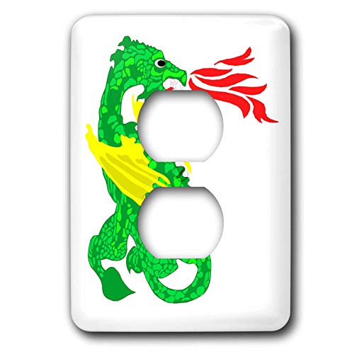 Capuchon de prise dragon vert 3dRose plaque murale 15,2 cm - 2